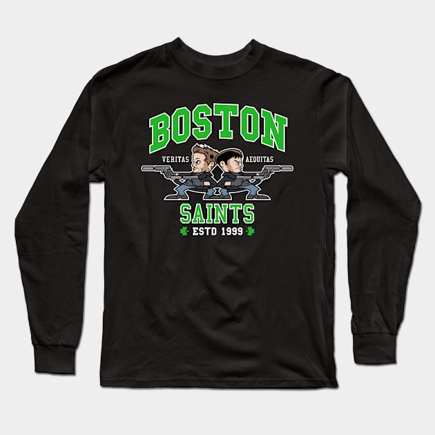 Boston Saints Long Sleeve T-Shirt by GoodIdeaRyan